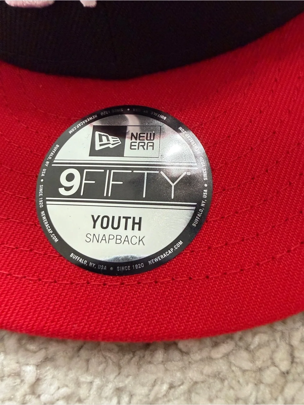 New Era Black and Red 9FIFTY Miami Heat- Heat Culture Youth Snapback Hat